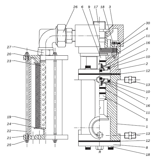 Сборочный чертеж запчастей вентиля дистанционного управления RCV Contracor